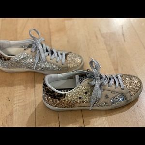 Golden Goose Superstar glitter sneakers size 37